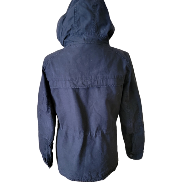 LEVI STRAUSS |Vintage Levi's Canvas Parka, Black, Hooded Quilted Retro Levi Sz.M - Picture 11 of 16